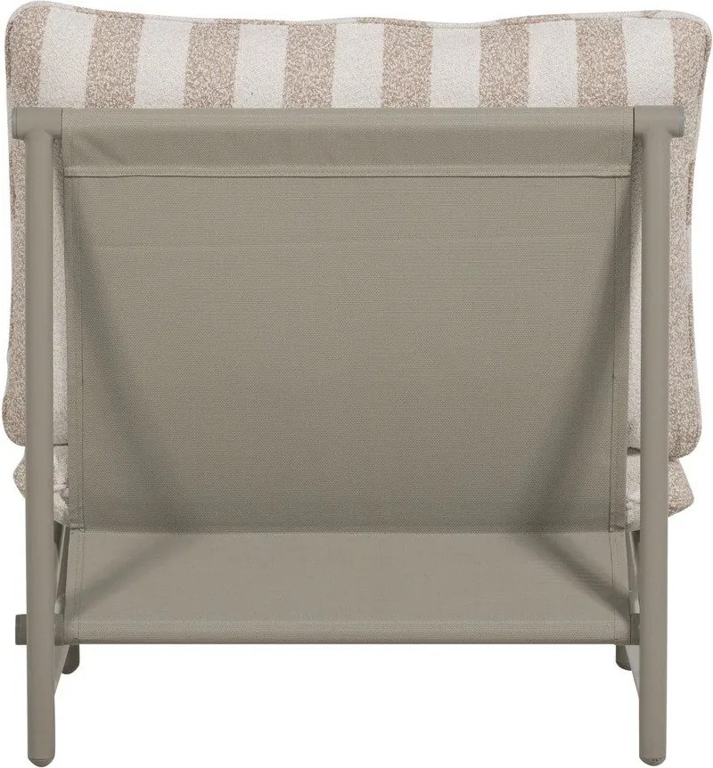 Бежов градински стол метален/подплатен Elvo – WOOOD