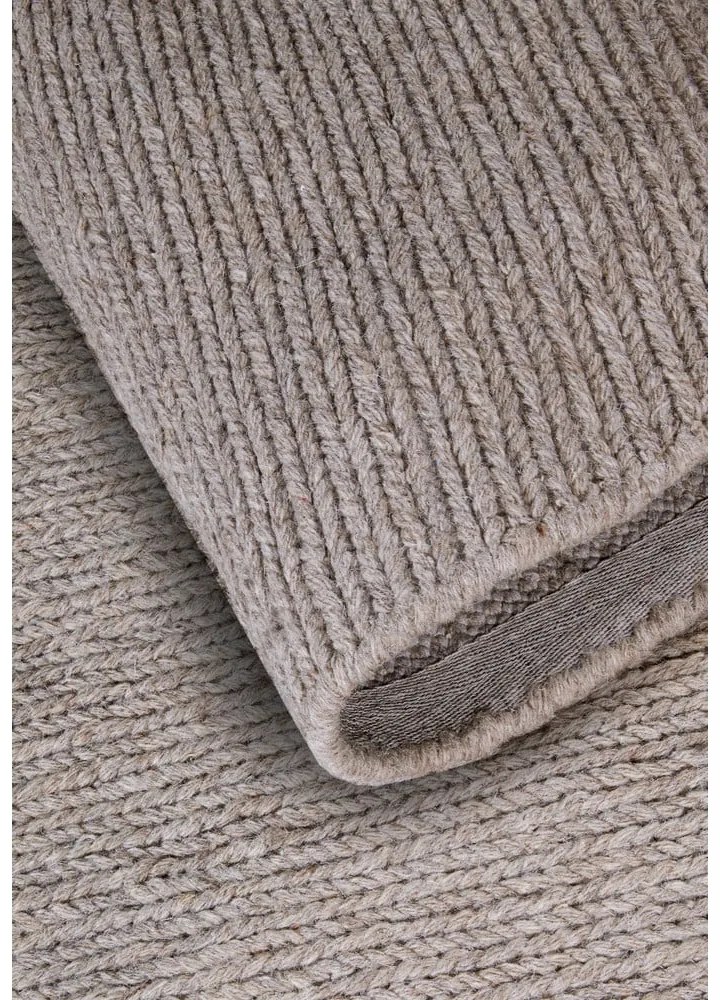 Светлокафяв ръчно изработен вълнен кръгъл килим ø 160 cm Francois – Villeroy&Boch