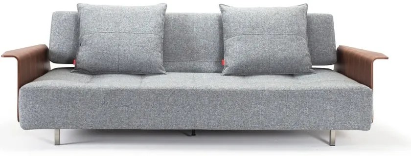 Сив разтегателен диван с подлакътници Twist Granite Long Horn - Innovation