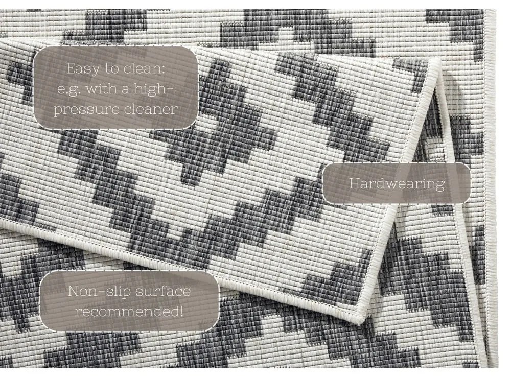 Сив килим за открито , 80 x 150 cm Malta - NORTHRUGS