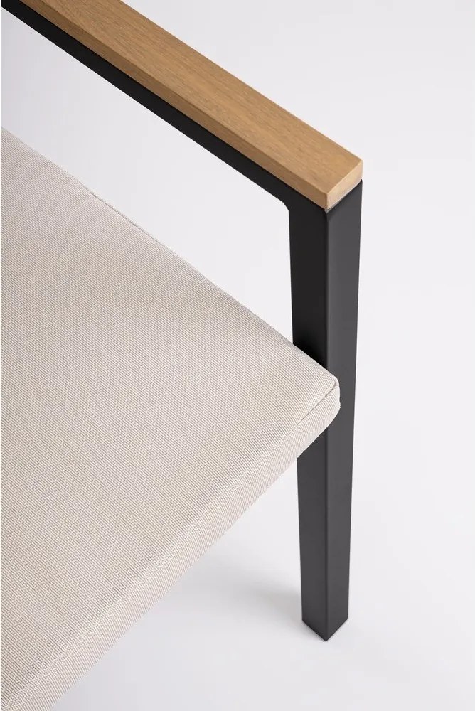 Антрацитен градински стол метален Henna – Bizzotto