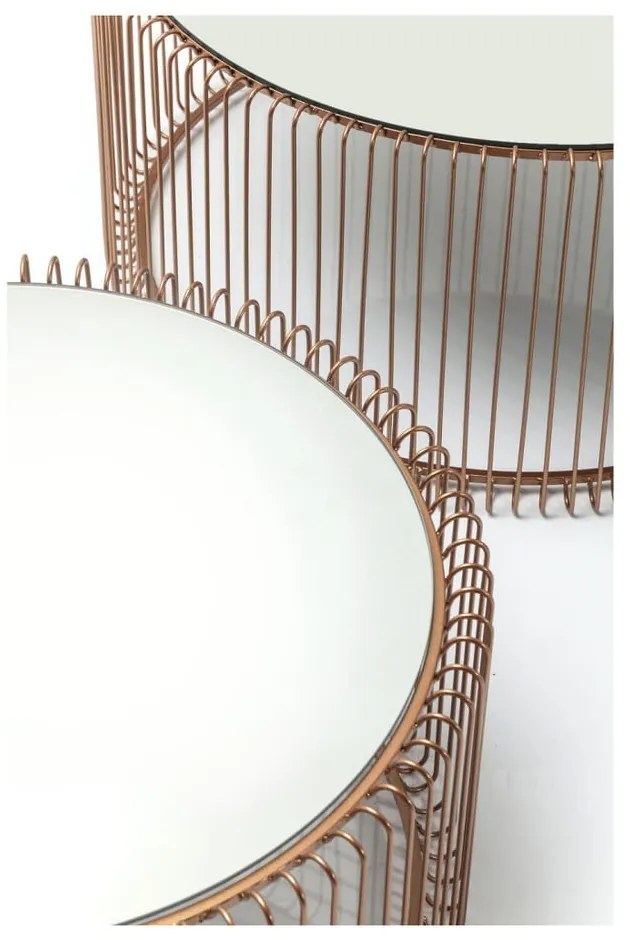 Кръгли масички за кафе в комплект 2 бр. в меден цвят ø 69,5 cm Wire Big – Kare Design