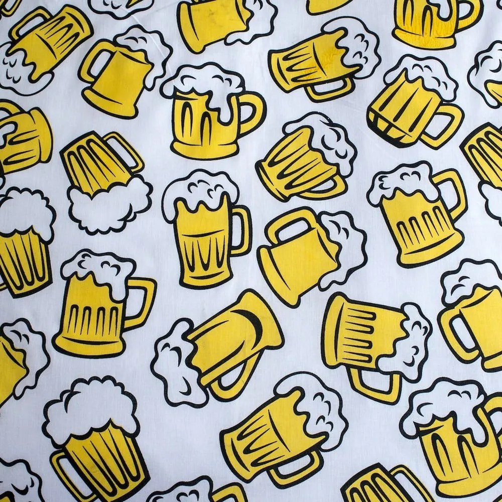 Единично памучно спално бельо в кехлибарен цвят 140x200 cm Beer – Jerry Fabrics
