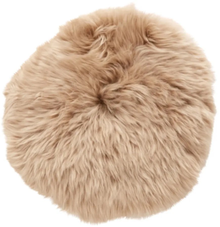 Възглавница за стол от овча кожа ø 38 cm Prim – Hübsch