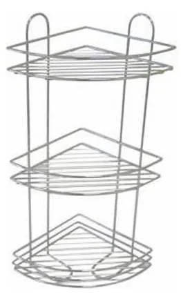 Тристепенна стена за душ 31x58 см, хром с блясък