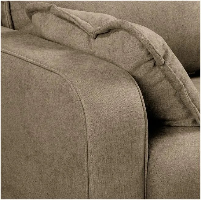 Светлокафяв ъглов диван (десен ъгъл) Beata - Ropez