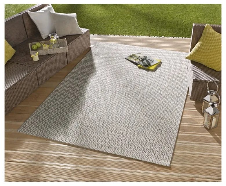 Сив килим за открито , 200 x 290 cm Coin - NORTHRUGS