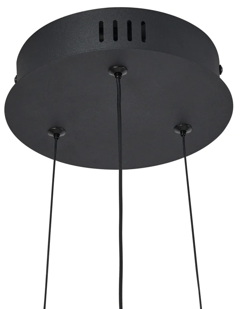 Дизайнерска висяща лампа черна и прозрачна с 3-степенно димиране - Scacrylic