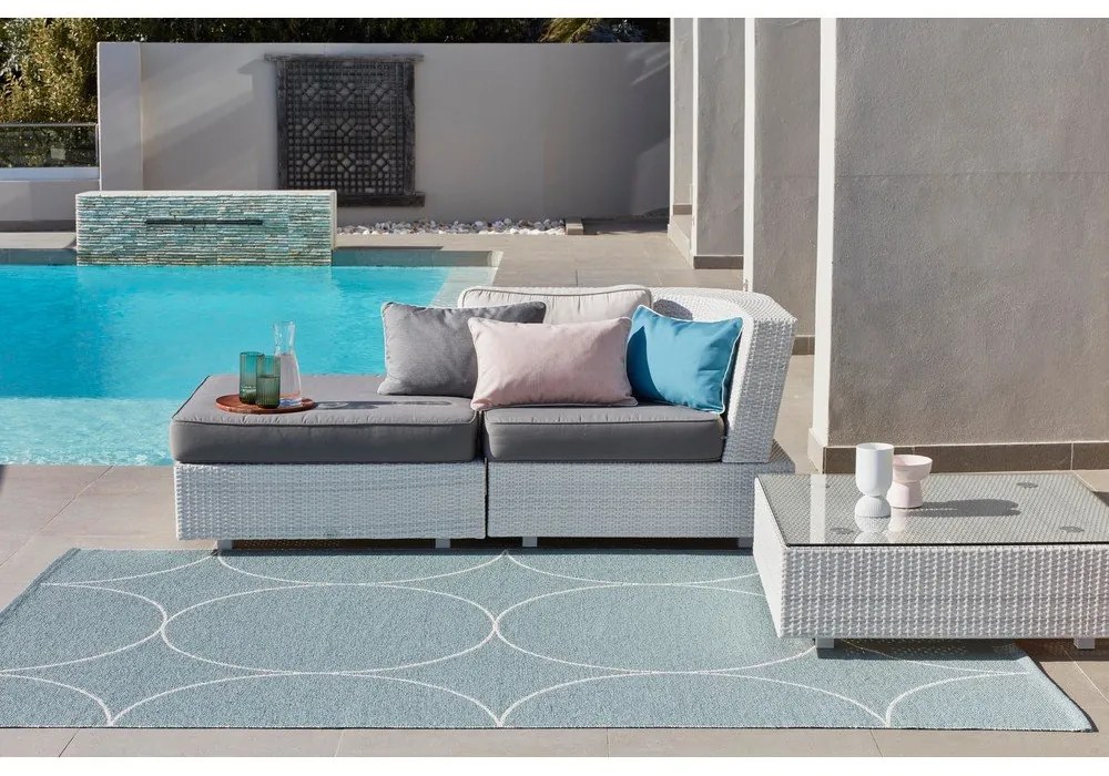 Възглавница за открито 44x44 cm Sunny Petrol – Pappelina