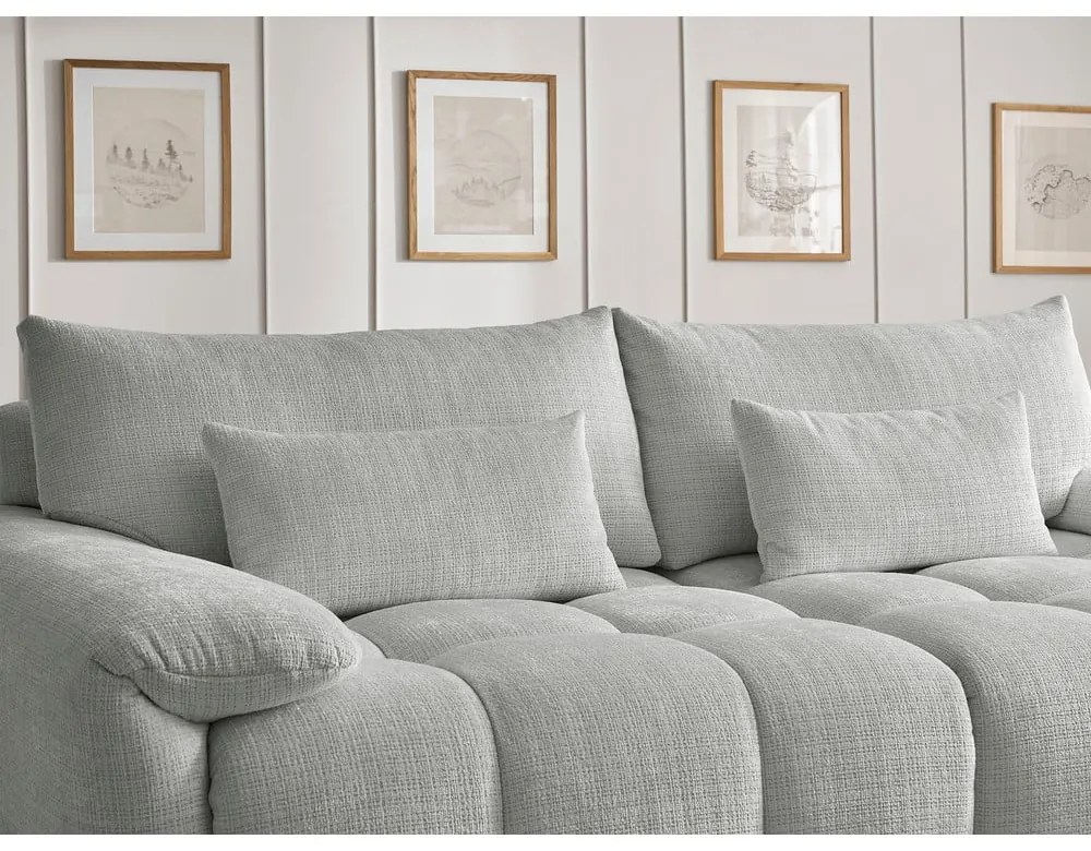Светлосив шенилов диван 264 cm Ivane – Bobochic Paris