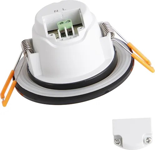 Комплект от 6 модерни вградени спотове черни с LED 3-степенно димируеми IP65 - Blanca