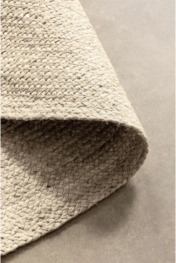 Кремав двустранен/ръчно изработен ютен кръгъл килим ø 100 cm Braided – Hanse Home