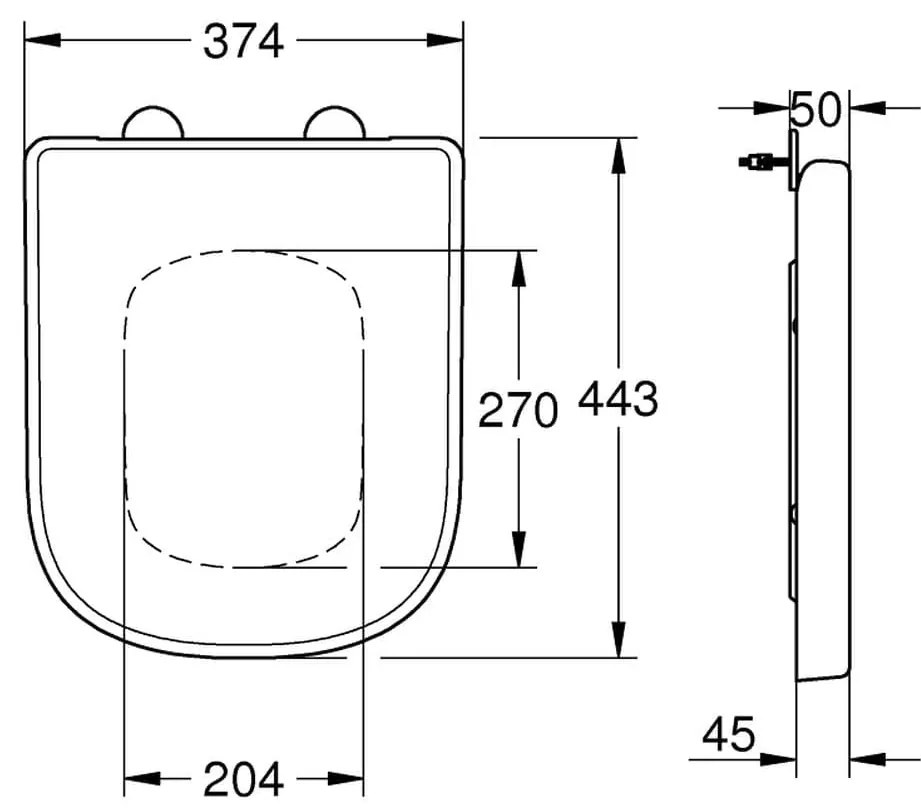 Grohe Soft Close Еврокерамичен капак за мивка