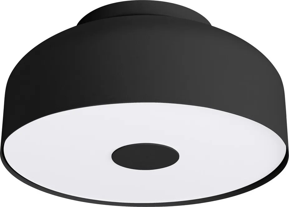 Черно осветително тяло за таван ø 30 cm Blacko – Sollux