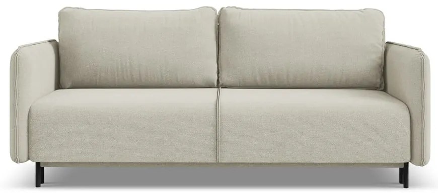 Бежов разтегателен диван с място за съхранение 226 cm Luana – Makamii