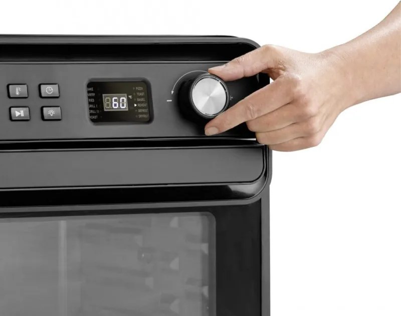 Мултифункционална Air Fryer фурна Caso AirFry Chef 1700, 1700W, 22 л, 12 програми, 40-230°C, Таймер, Осветление, Сушене, Черен