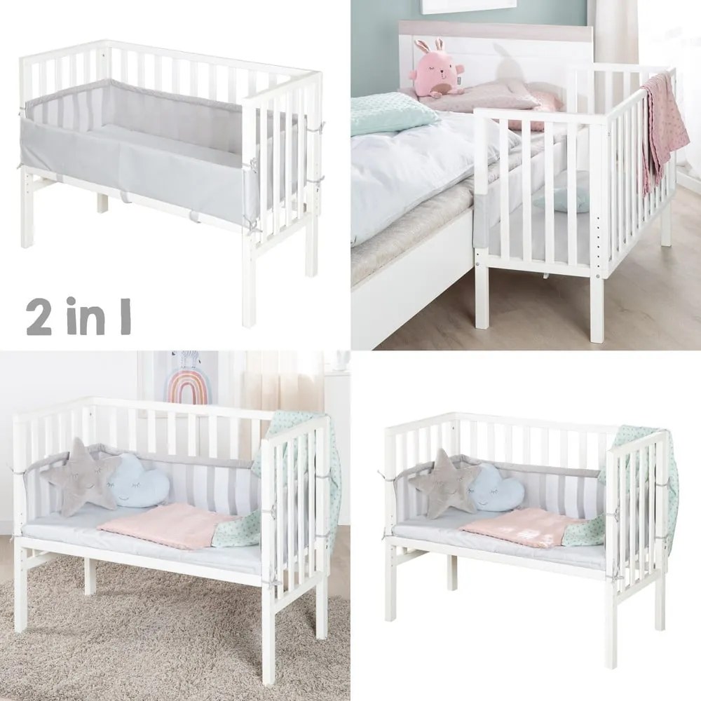 Бяло детско креватче 90x45 cm – Roba