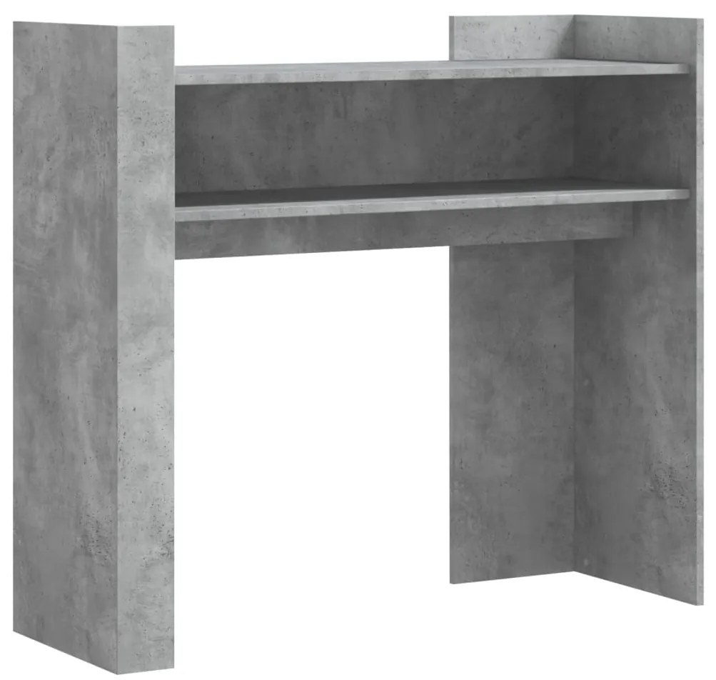 848468 vidaXL Конзолна маса, бетонно сива, 100x35x90 см, инженерно дърво