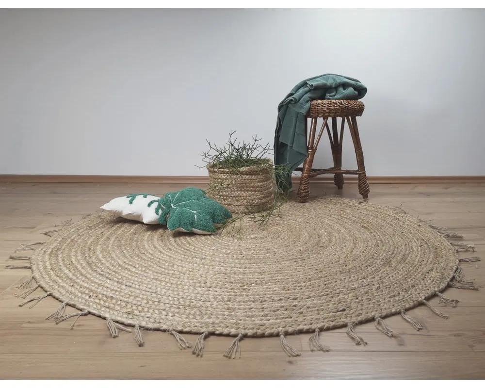 Кафяв ръчно изработен килим , ø 140 cm Abha - Nattiot