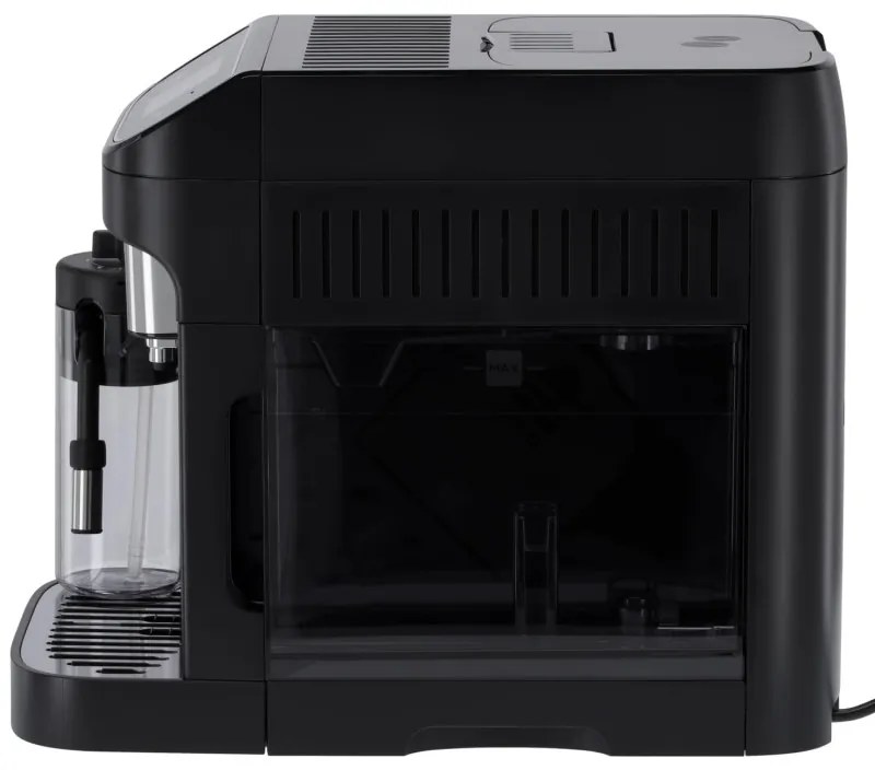 Кафеавтомат DeLonghi Magnifica PLUS ECAM 320.60.B, 1450W, 15 bar, 1.8l, 15 програми, 13 нива на смилане, TFT тъчскрийн, LatteCrema Hot, Опция за кафе на зърна, Черен