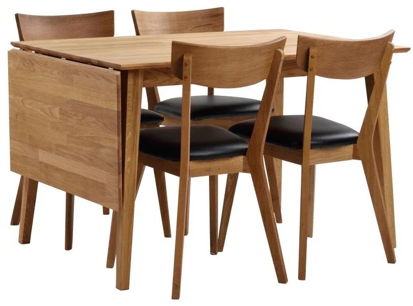 Естествена сгъваема маса за хранене от дъб , 120 x 80 cm Filippa - Rowico