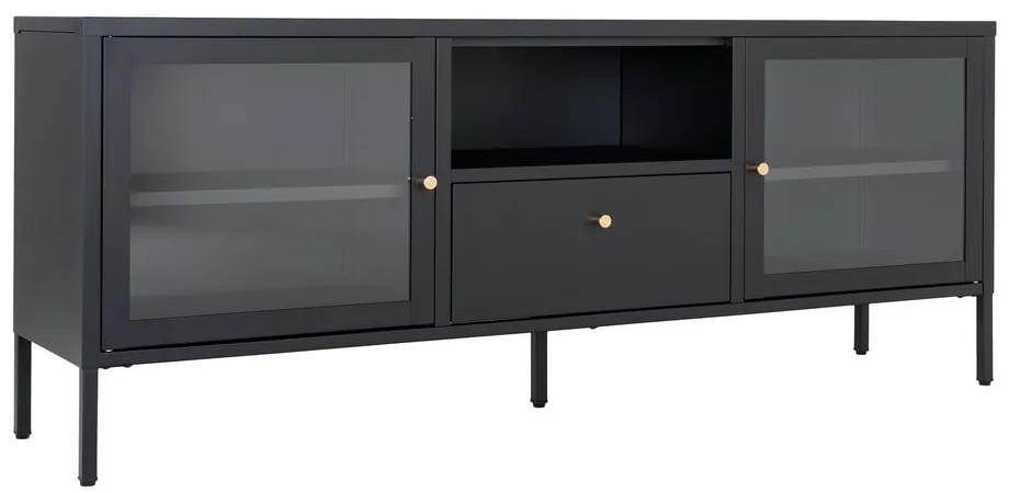 Черна метална маса за телевизор 160x60 cm Dalby - House Nordic