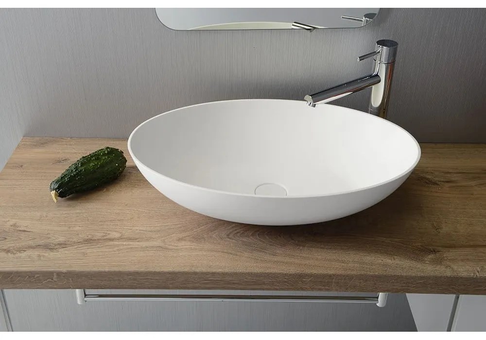 Бял керамичен умивалник , 60 x 40 cm Thin - Sapho