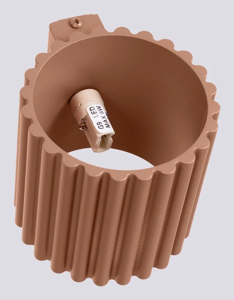 Светлокафява стенна лампа ø 10 cm Zora – Sollux