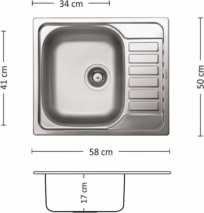 Leks COMPACT 58.1 SI Кухненска мивка за вграждане