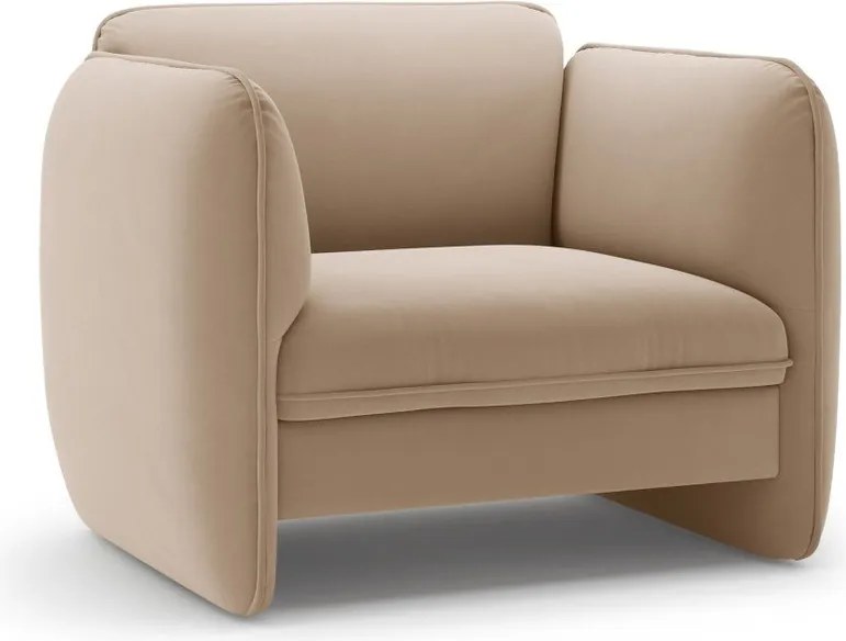 Кафяво кадифено кресло Georgia – Micadoni