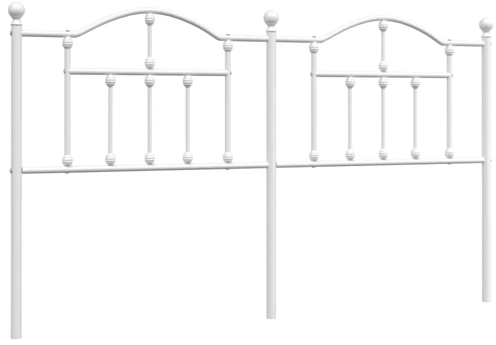 353524 vidaXL Метална табла за глава, бяла, 180 см