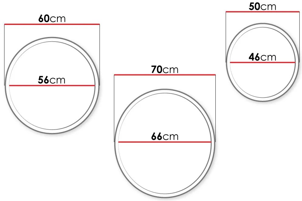 Огледало Feniks-Diameter: 50cm