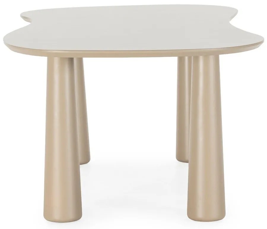 Бежова масичка за кафе с боров плот 110x220 cm Nahia – MOME