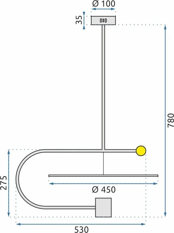 Пендел LED Black APP589-1CP