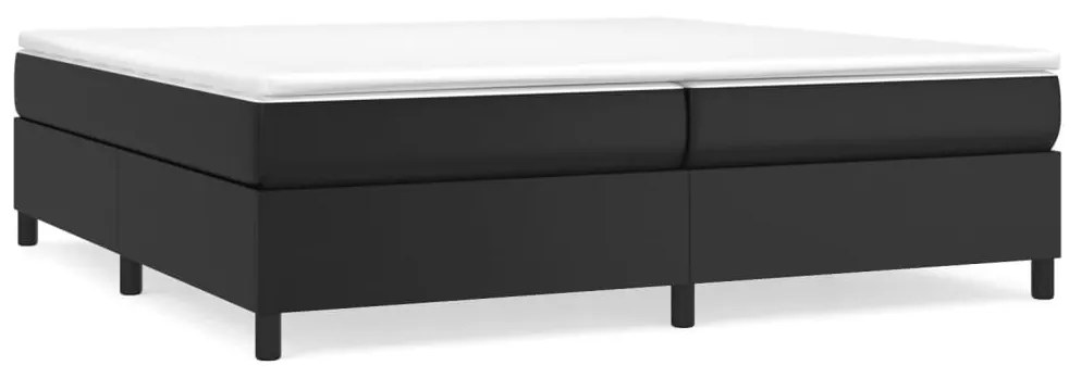 3121065 vidaXL Рамка за легло с пружини черна 200x200 см изкуствена кожа