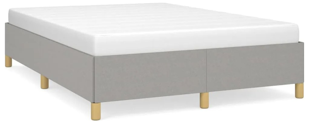 349866 vidaXL Рамка за легло без матрак, светлосива, 135x190 см, двоен плат