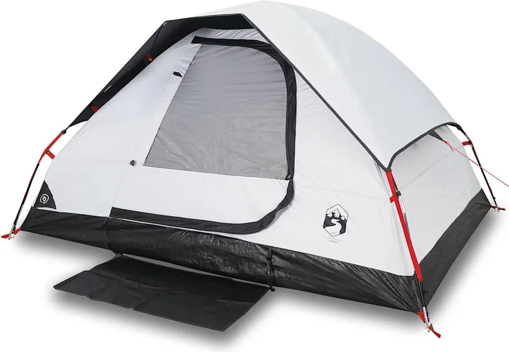 94776 vidaXL Куполна къмпинг палатка 2 души бял затъмняващ плат водоустойчив