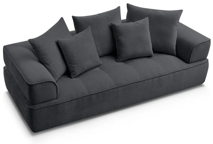 Тъмносив шенилов диван 237 cm Whesley – Bobochic Paris