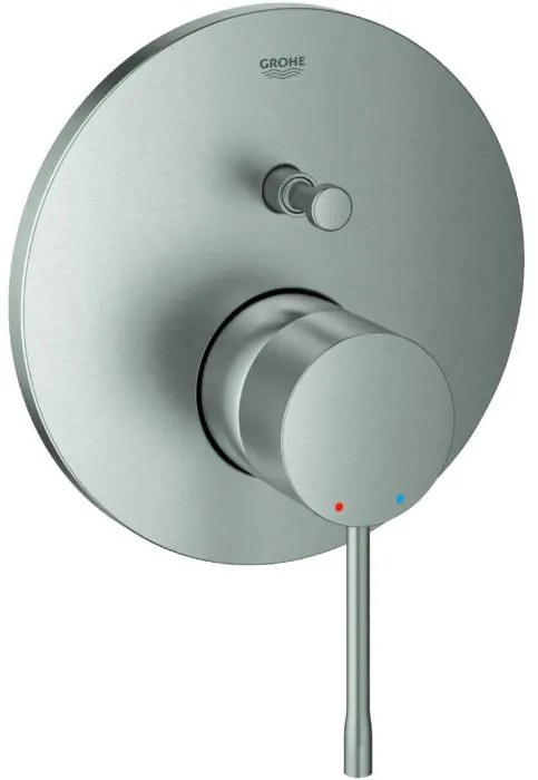 Външни части на смесител за кран Grohe Essence New за вана-Сребърен Mat-20 x 15,8