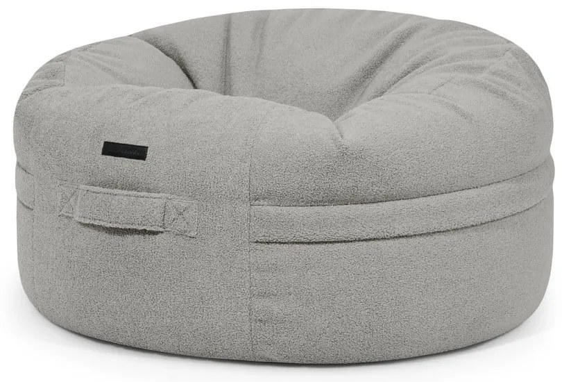 Светлосив пуф от букле Roll 105 – SLOWDOWN