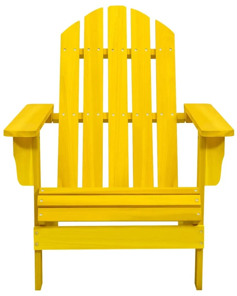 315874 vidaXL Градински стол "Адирондак", чам масив, жълт