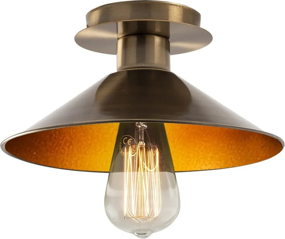 Осветително тяло за таван в бронзов цвят с метален абажур ø 24 cm Berceste – Opviq lights