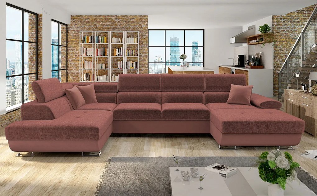 Ъглов диван Cotere Bis-Maroon-Left