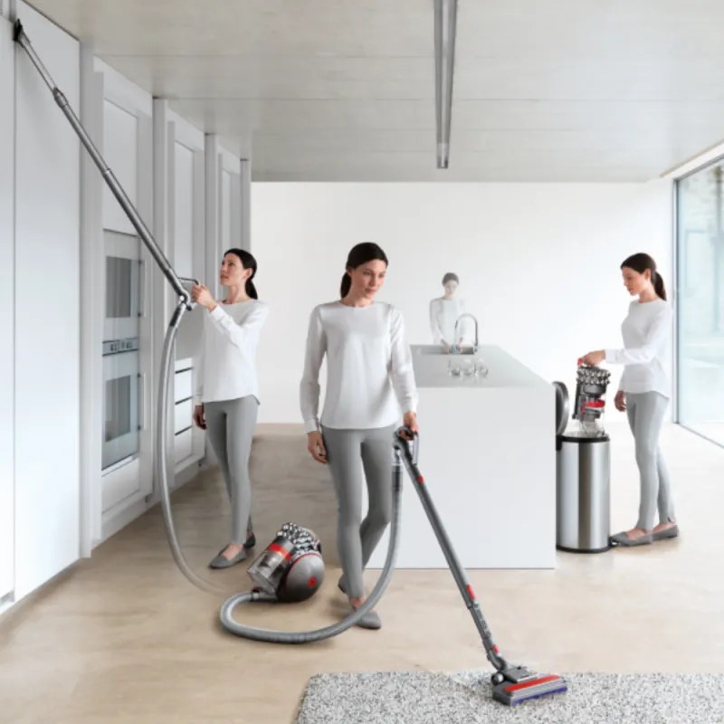 Прахосмукачка без торба Dyson Cinetic Big Ball Multi Floor 2 230278-01, 700W, 170AW, 0.8 л, Radial Root Cyclone, Автоматично изправяне при преобръщане, Никел/жълт
