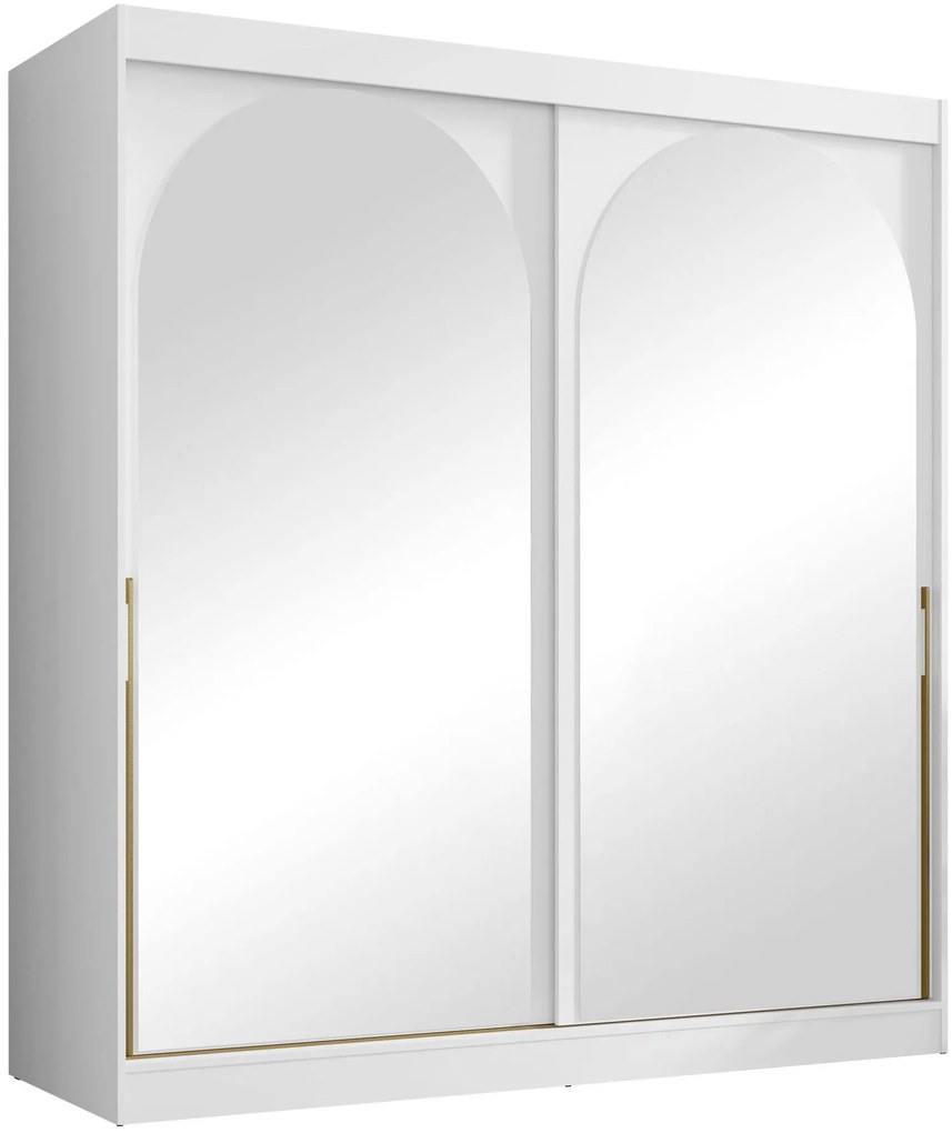 Гардероб Модин плъзгащ-бял-дължина: 200 см