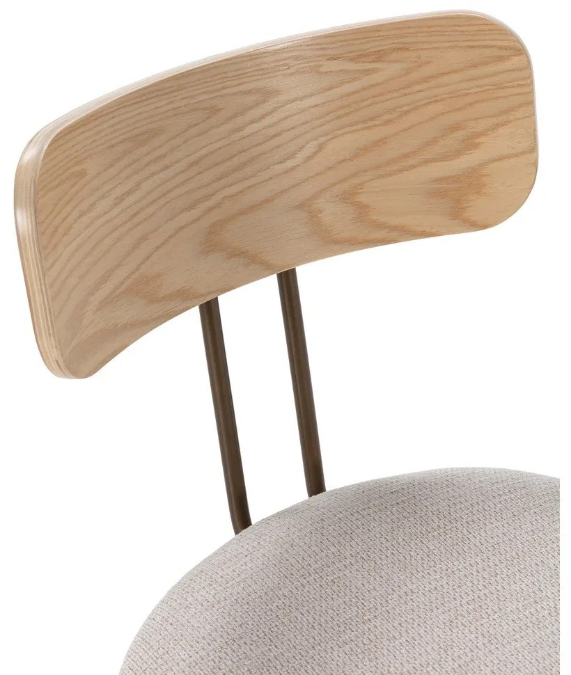 Бежов/в естествен цвят тапициран трапезен стол Olimpia – MOME