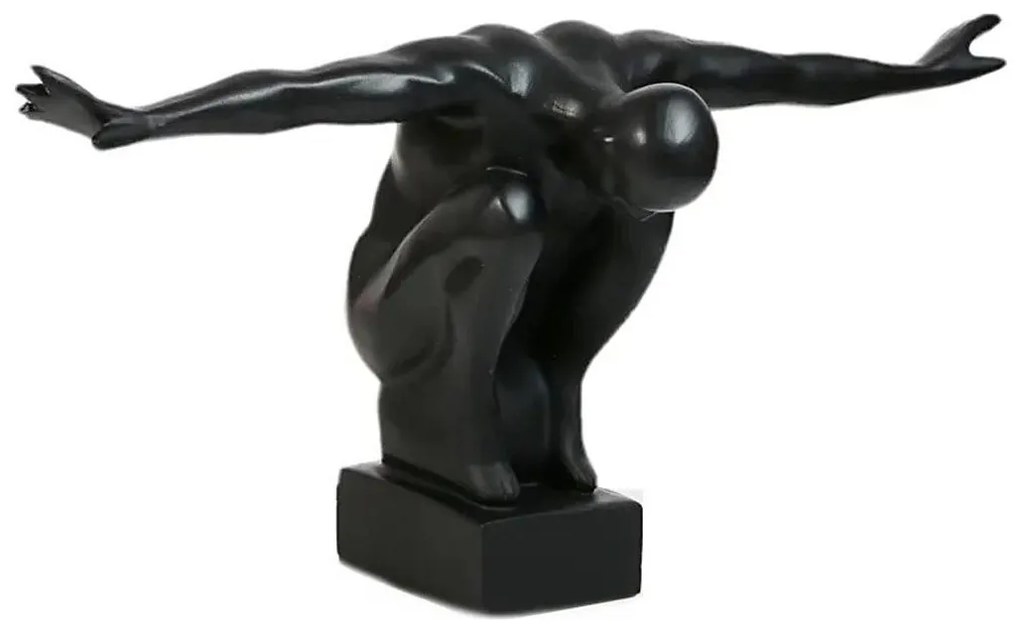 Настолна декорация 25x41x20 cm смола/черна