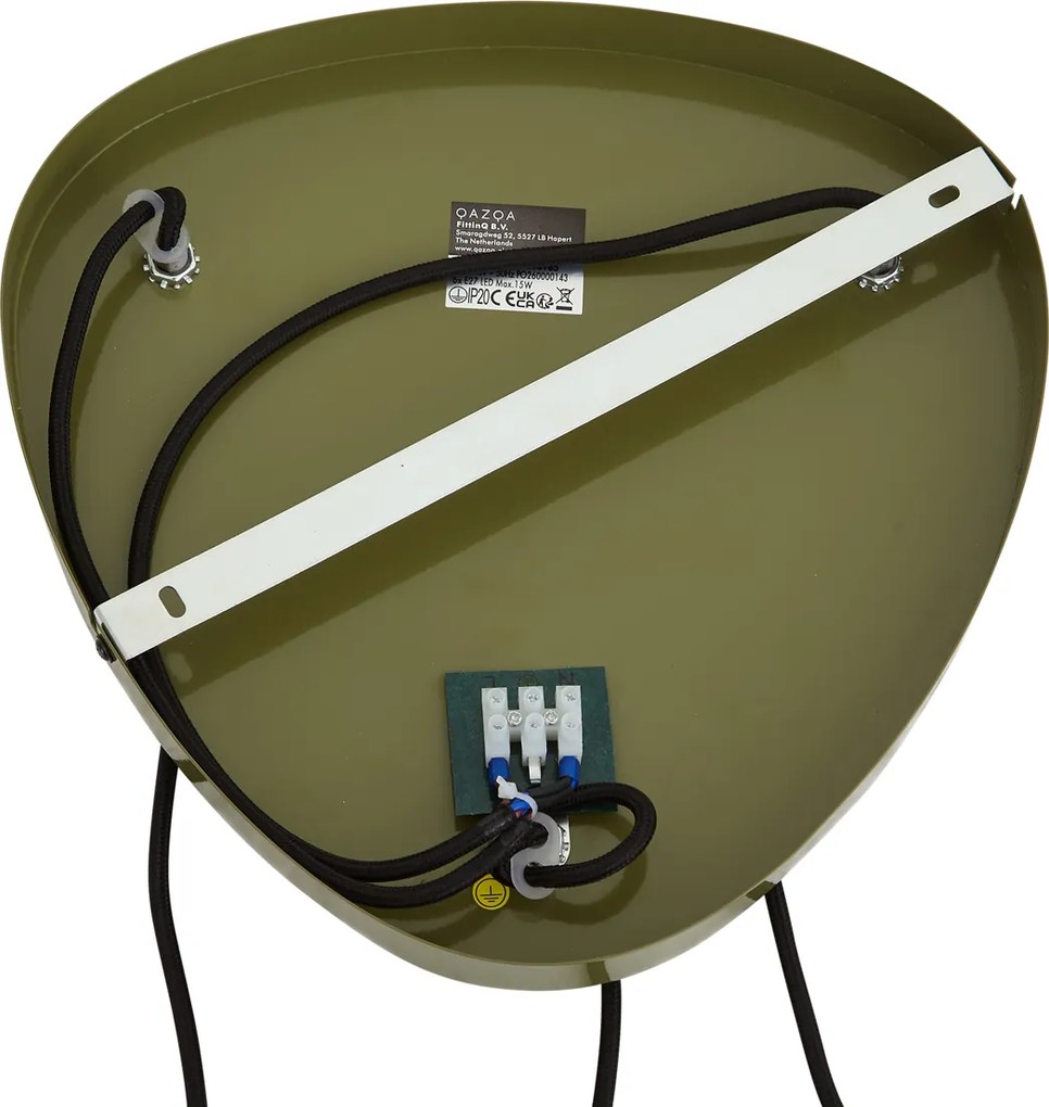Ретро зелена висяща лампа с метален абажур с 6 светлини - Macaron