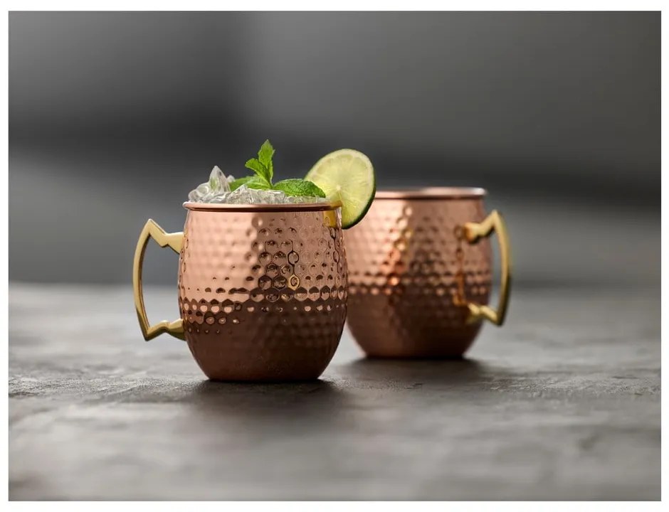 Стоманени чаши в комплект от 4 бр. в меден цвят 80 ml Moscow Mule – Lyngby Glas