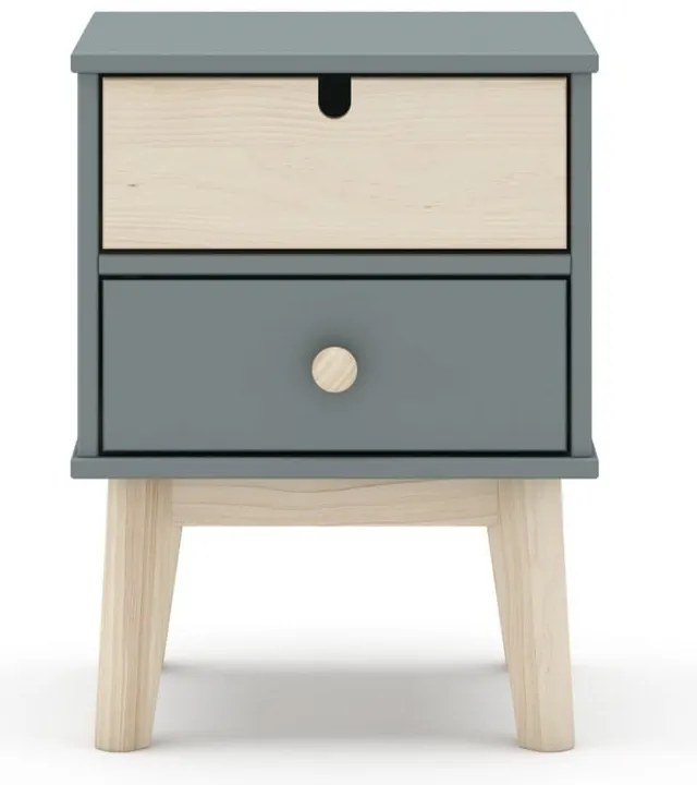 Детско нощно шкафче сиво-зелено Estefania – Marckeric